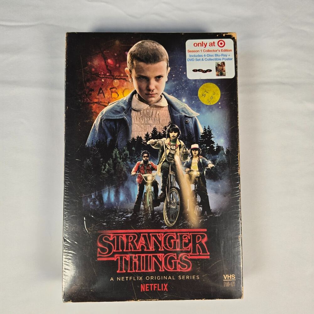 Stranger Things Season 1 and 2 Blu-ray/DVD Target Exclusive VHS Case Sealed RARE